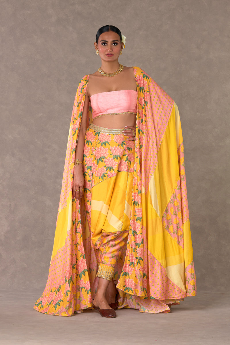 Yellow Sorbet Patchwork Drop Crotch Pan Set