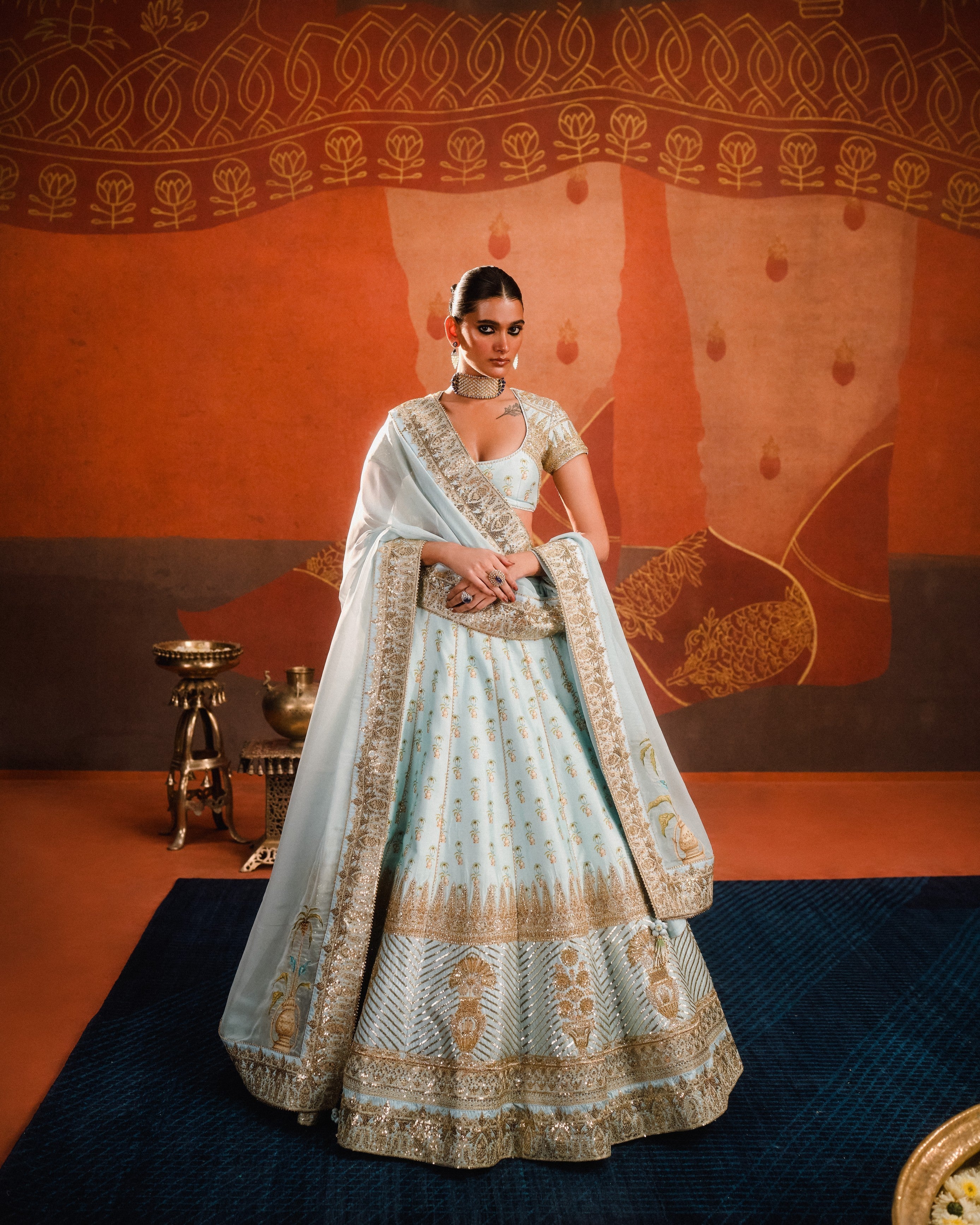 Aasman Lehenga Set