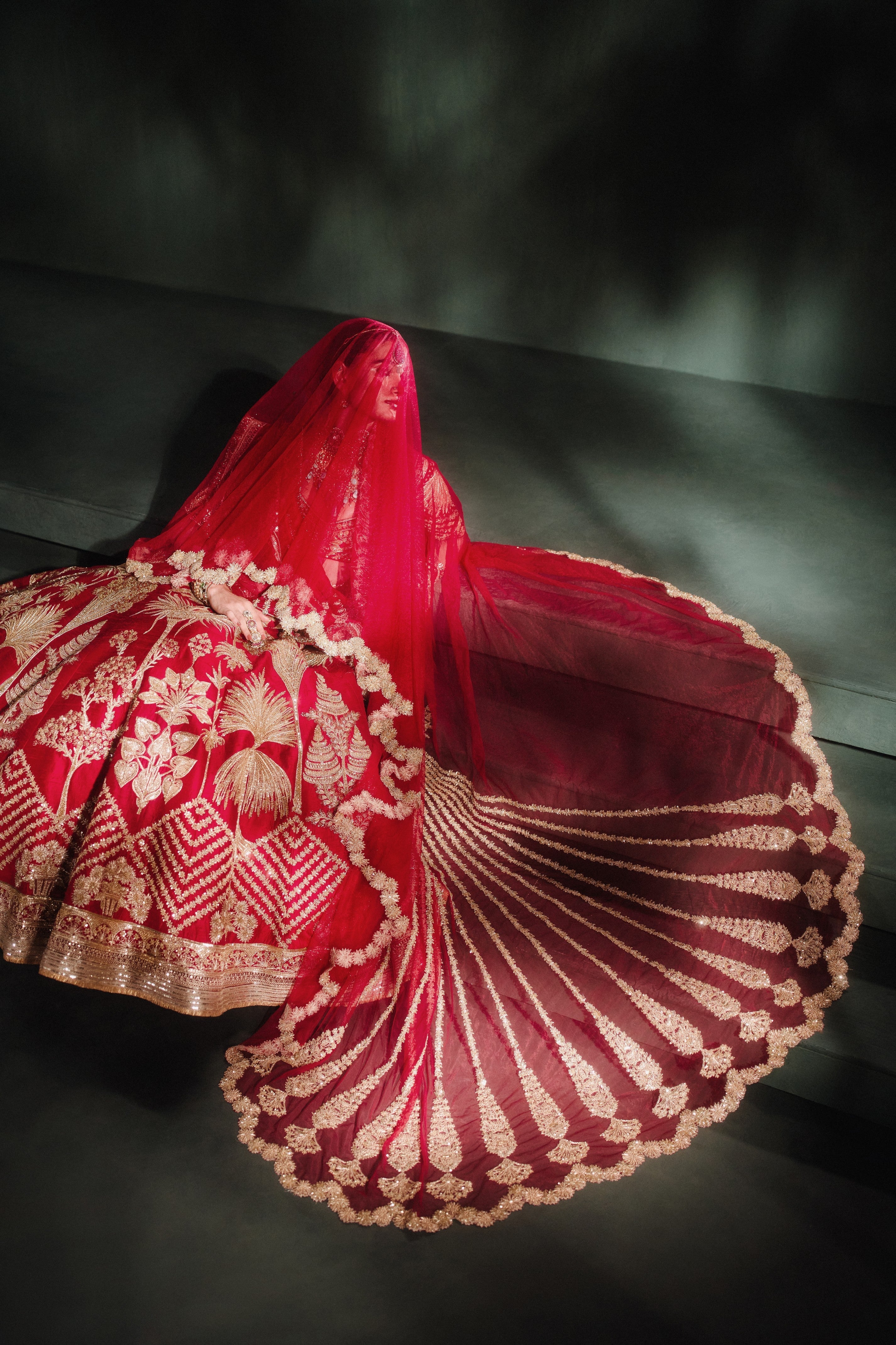 The Aalu Bukhara Lehenga With Veil
