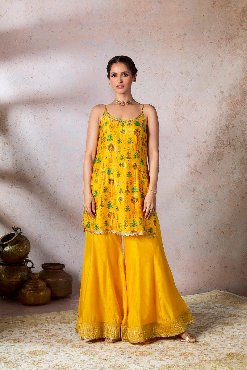 Yellow Nomadic Tribe Sharara Set