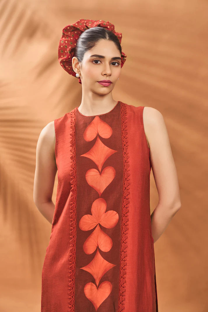 RED ALL FOURS TUNIC SET