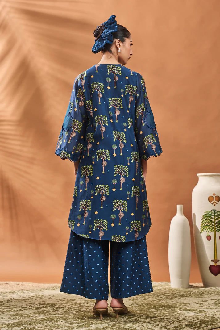 INDIGO WILDSCAPE TUNIC SET