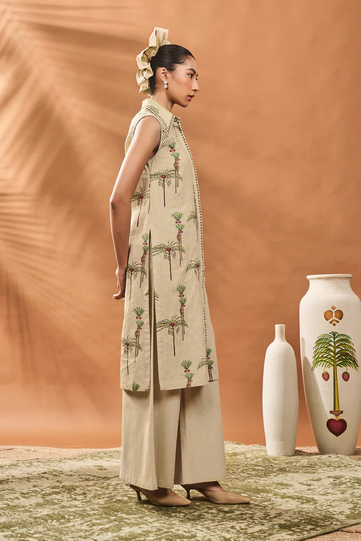SAGE GREEN BLOOMING BOARD TUNIC SET