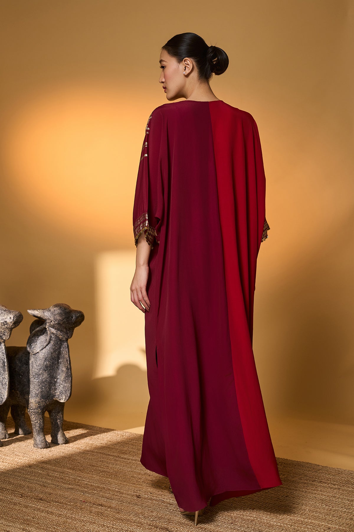 Red & Plum Moonlight Melody Kaftan