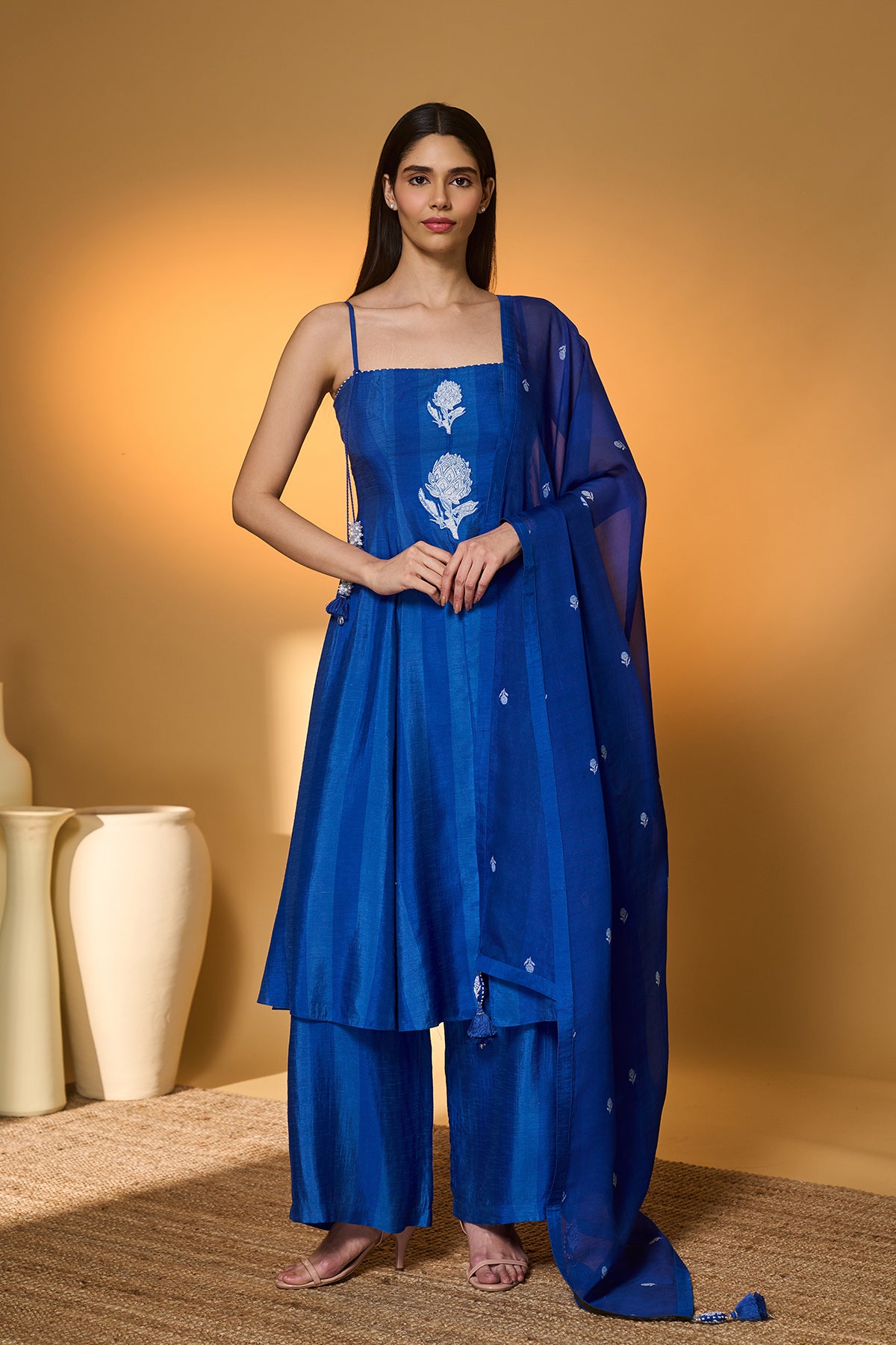 Heart of Eden on Ocean Haze Anarkali Set