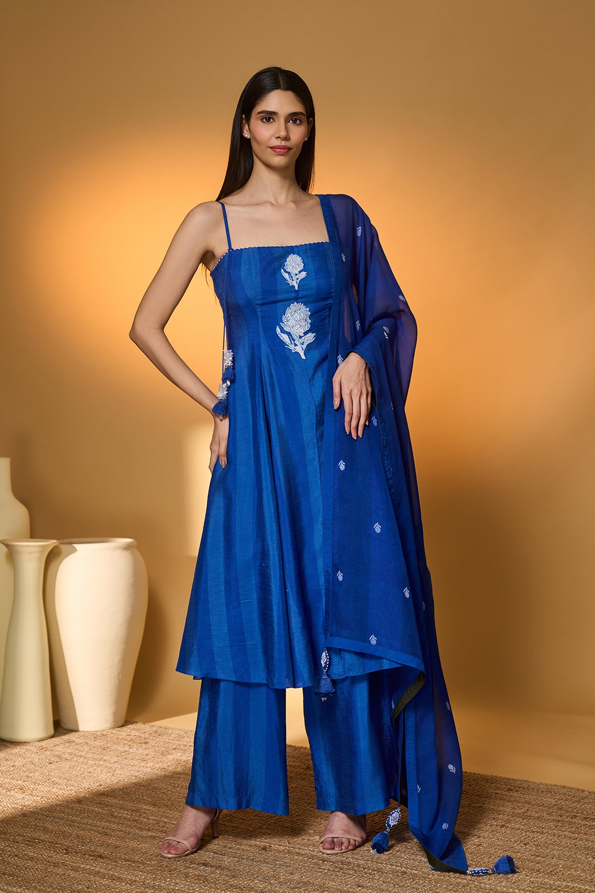 Heart of Eden on Ocean Haze Anarkali Set