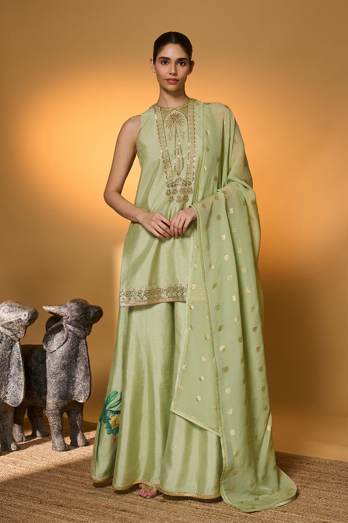 Mint Rose Blush Kurta Set