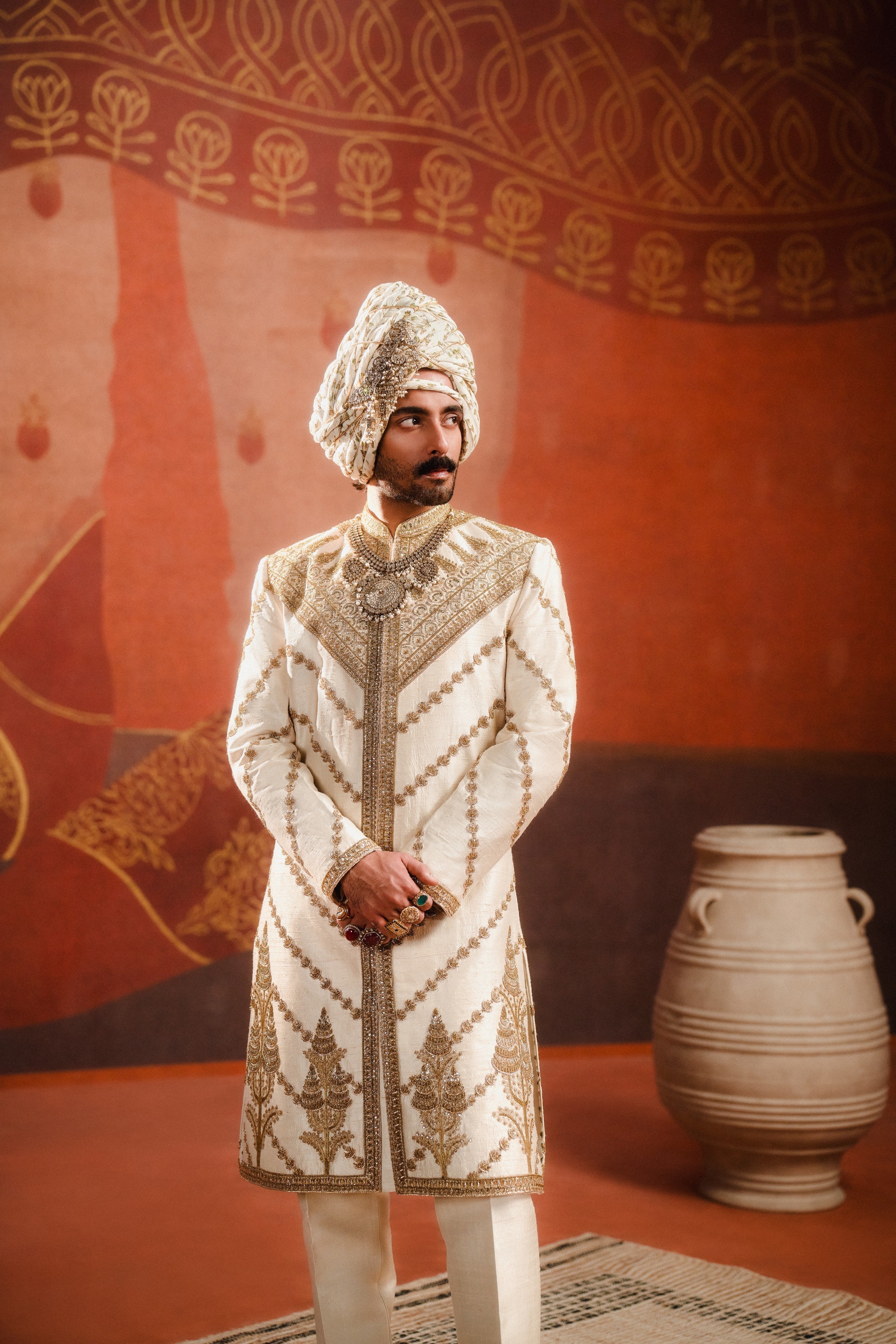 THE MALAI BURFI SHERWANI SET