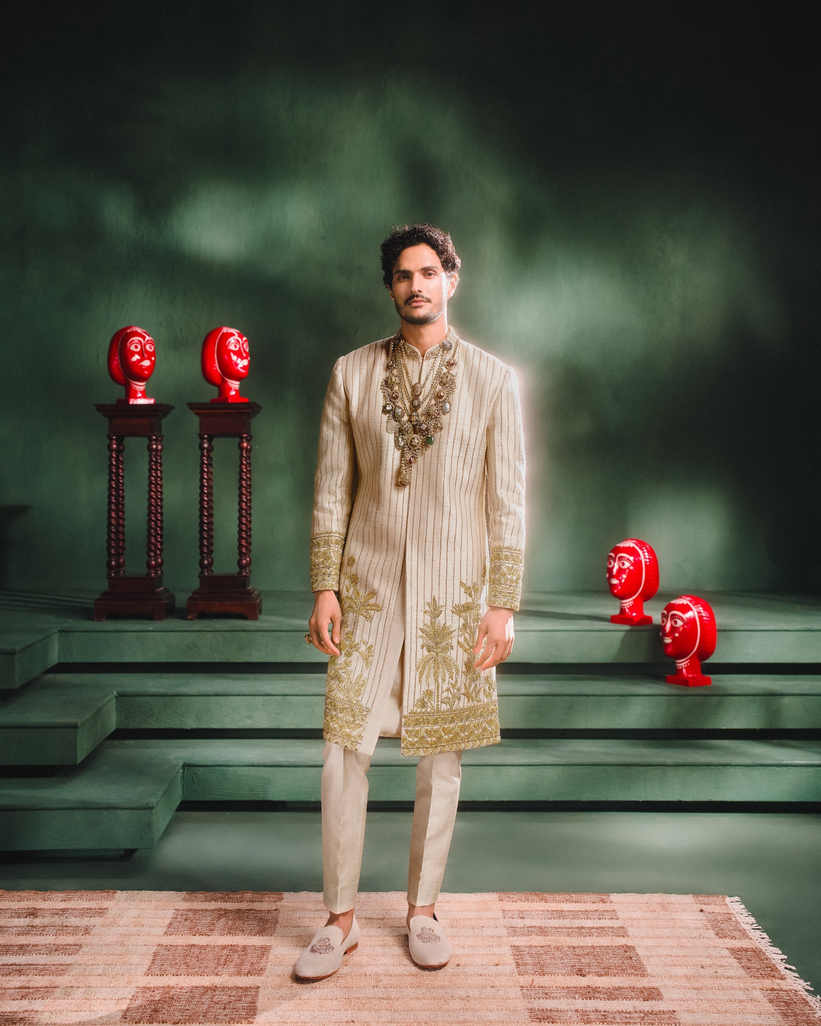 THE MALAI CHAMCHAM SHERVANI SET