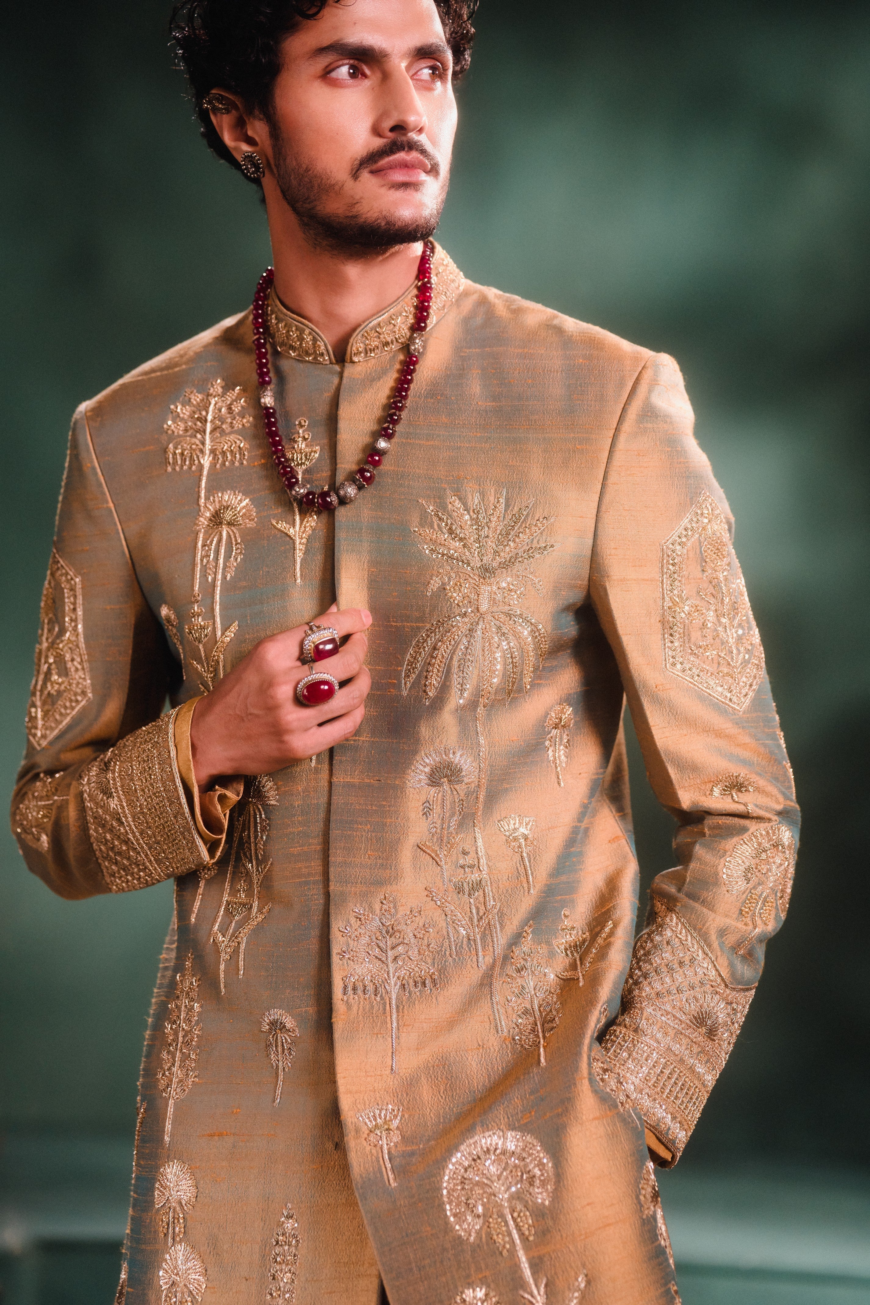 THE KESAR VARAK SHERWANI SET