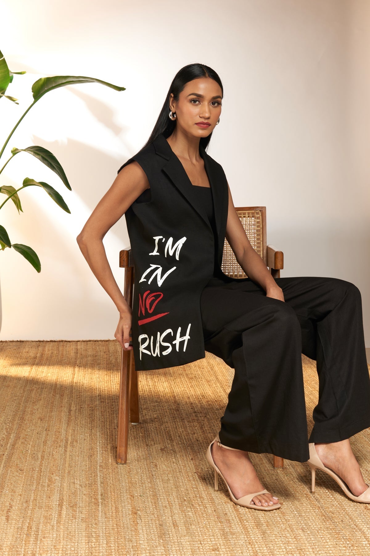 I'M IN NO RUSH SLOGAN BLAZER