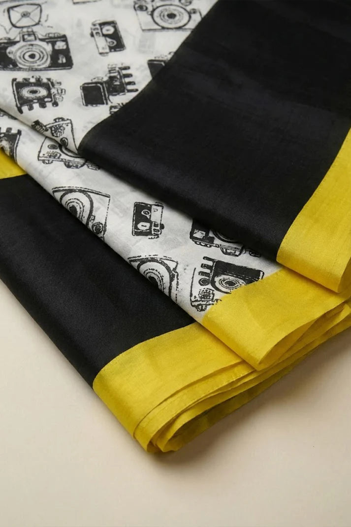 Yellow Camera Saree