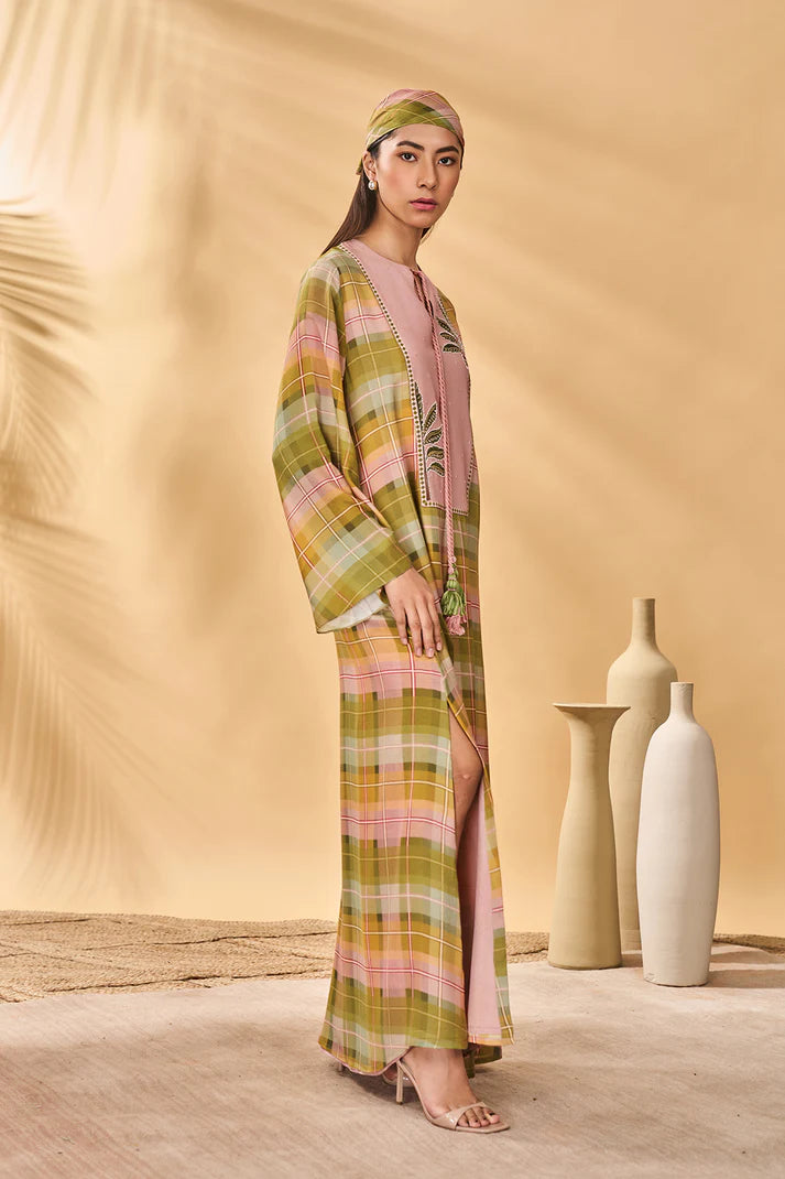 Pina Colada Checkered Kaftan