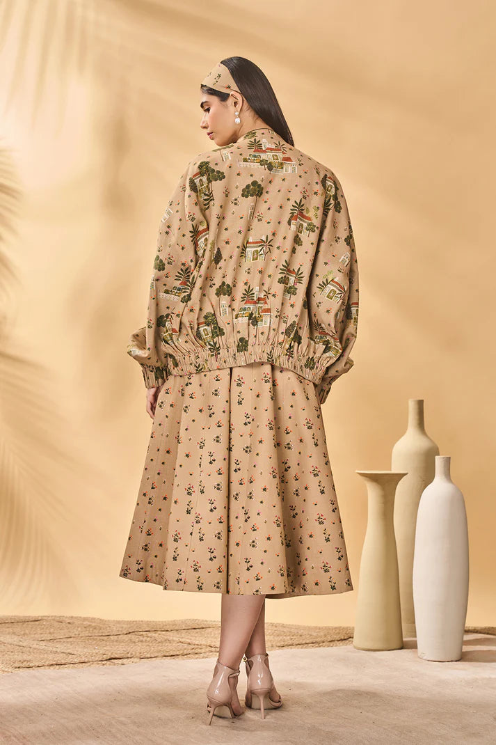 Beige Miniature Dreams Bomber Jacket 1
