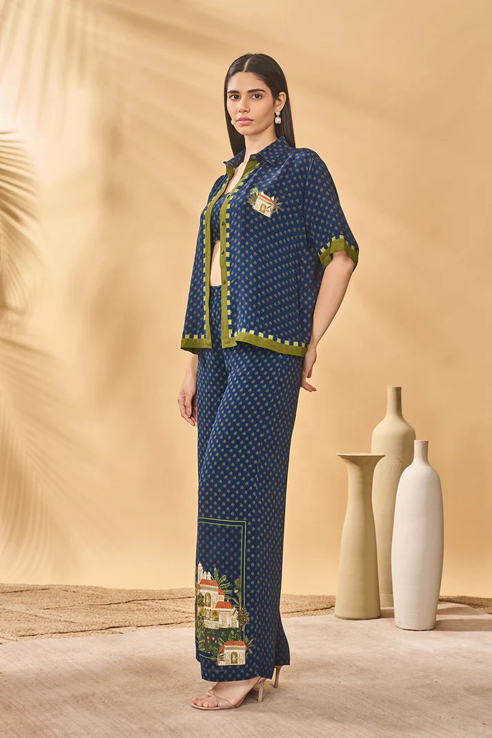 Midnight Holiday Home Shirt Trouser Set