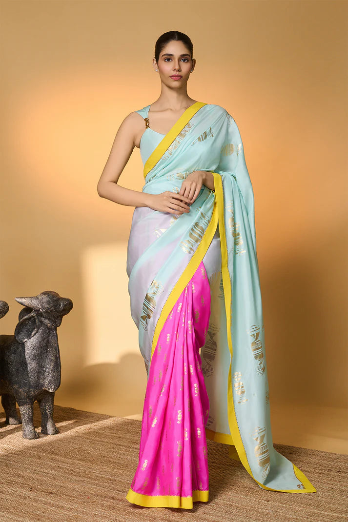 Powder Blue Toffee Saree
