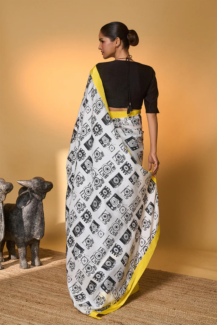 Yellow Camera Saree