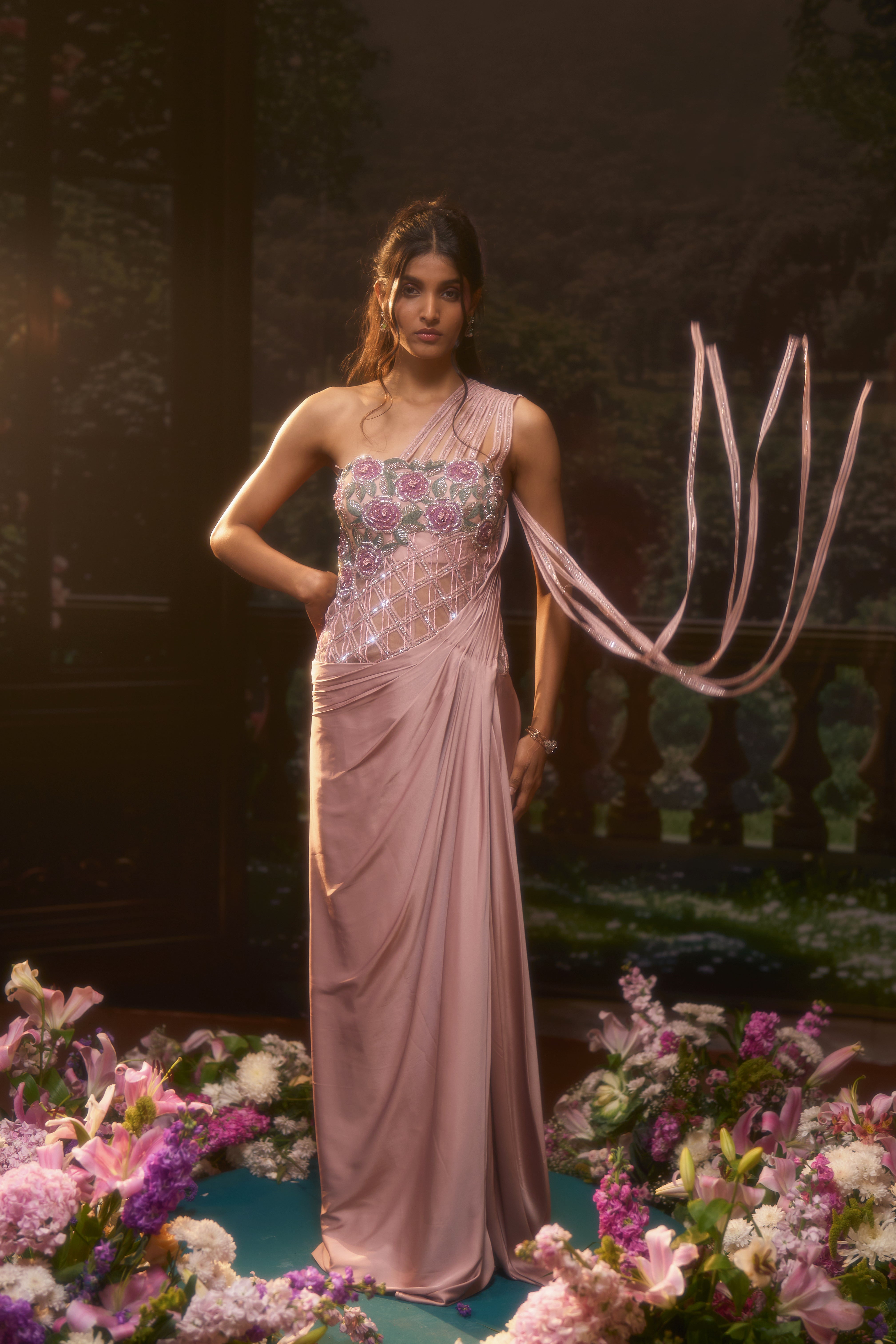 NAYAB CORSET-STYLE SKIRT GOWN