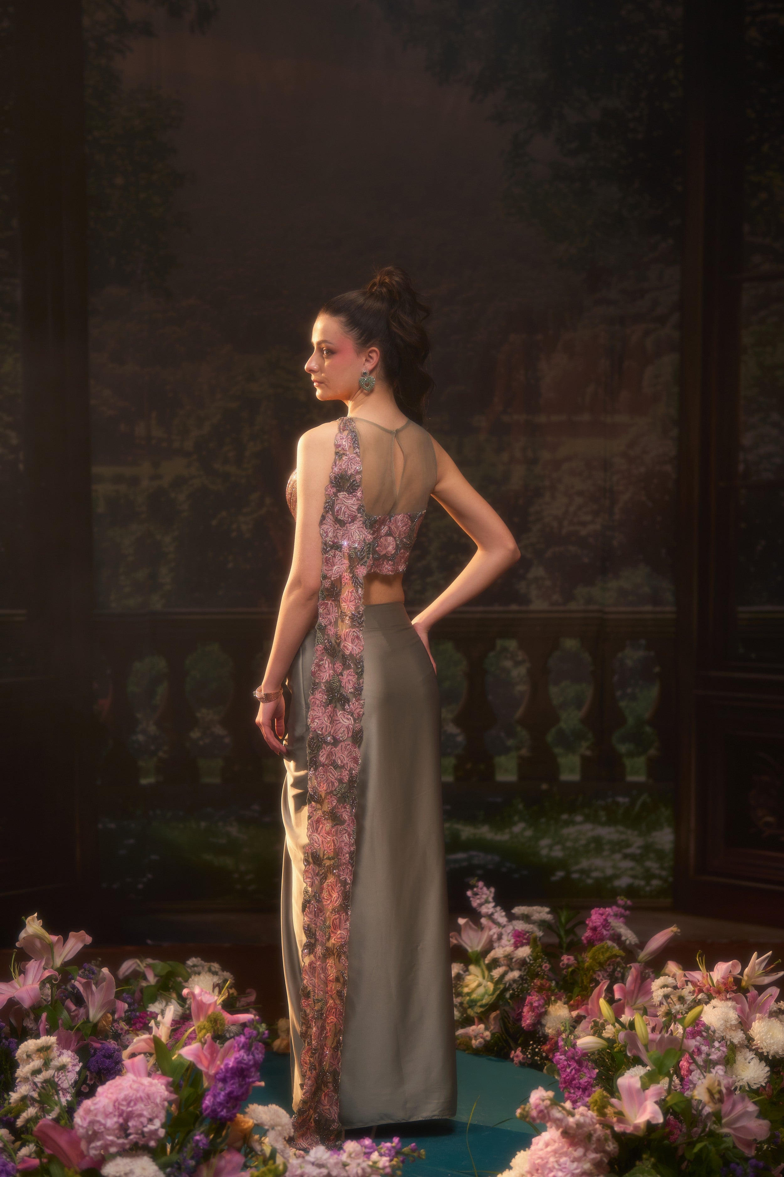 ZOHRA Corset and draped skirt set