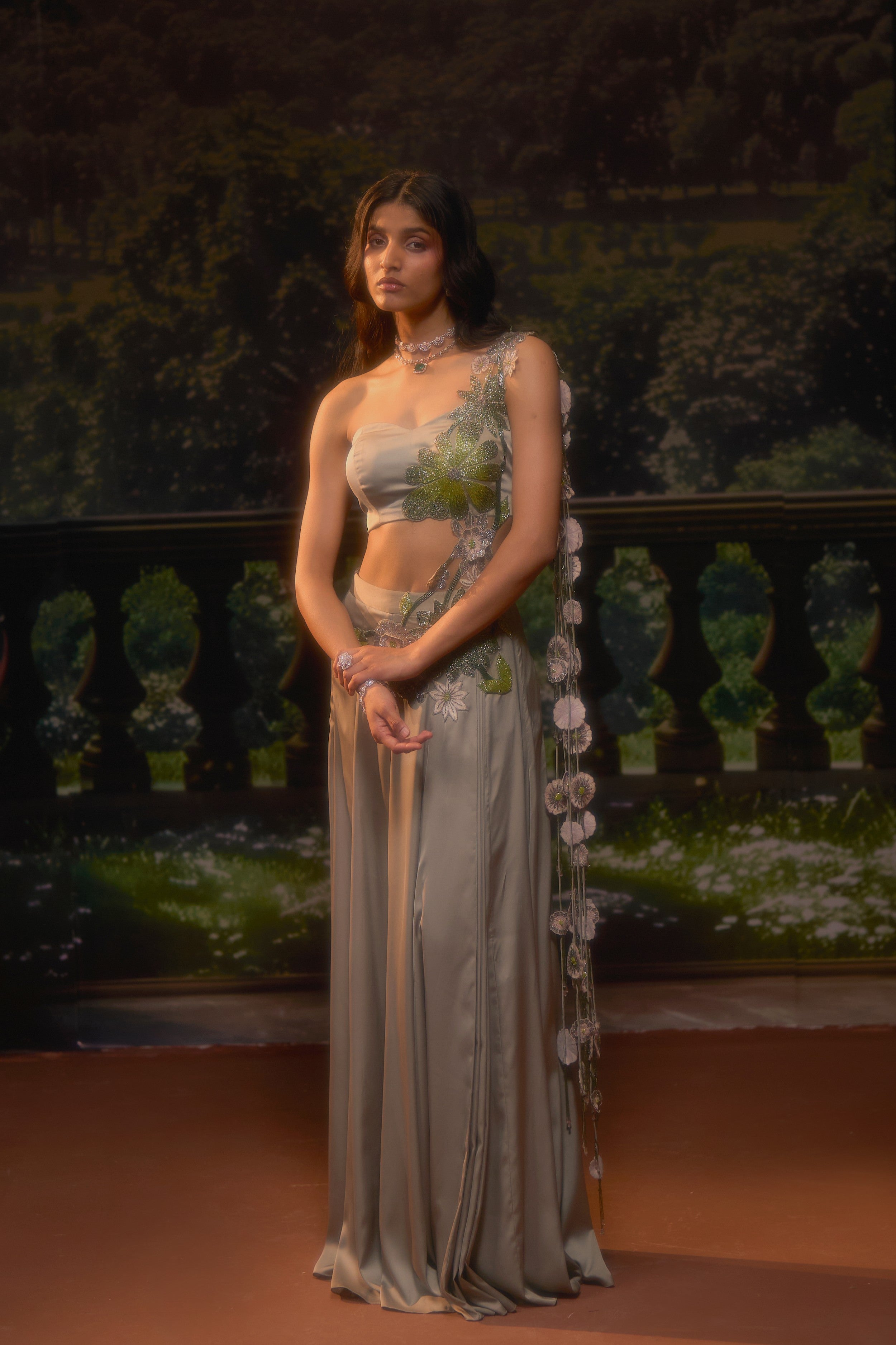ISLA Tube Top Drape Saree Set