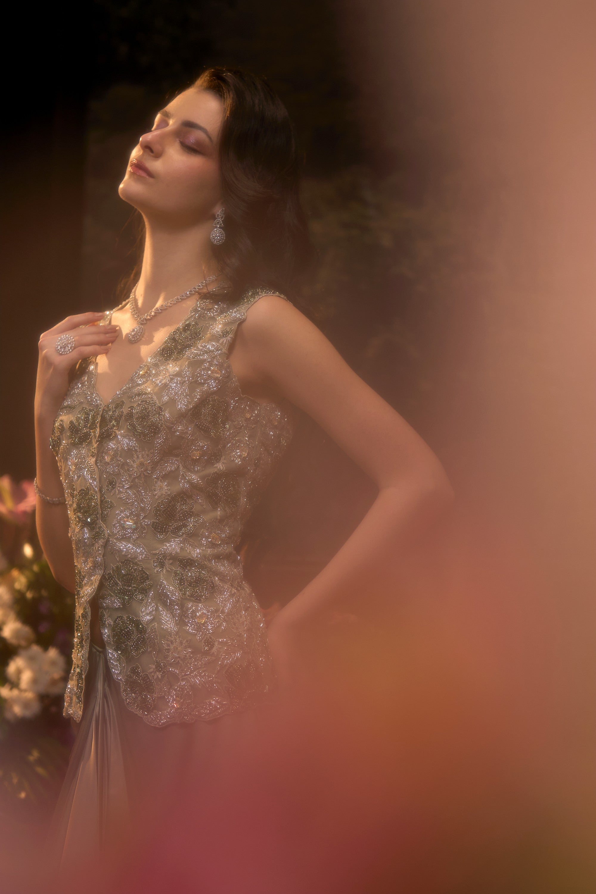 ZAHRA Jacket & Drape Skirt Set