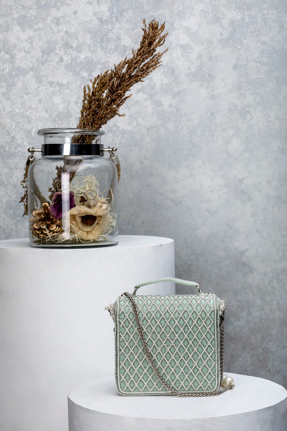 NATALIA CLUTCH-MOSS GREEN