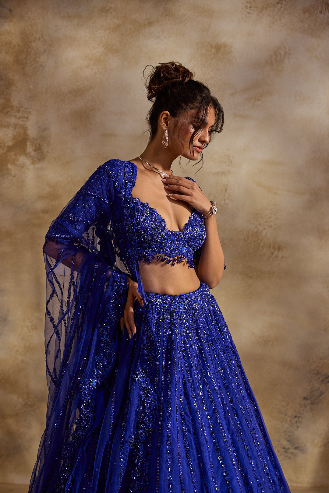 ELECTRIC BLUE LEHENGA CHOLI DUPATTA