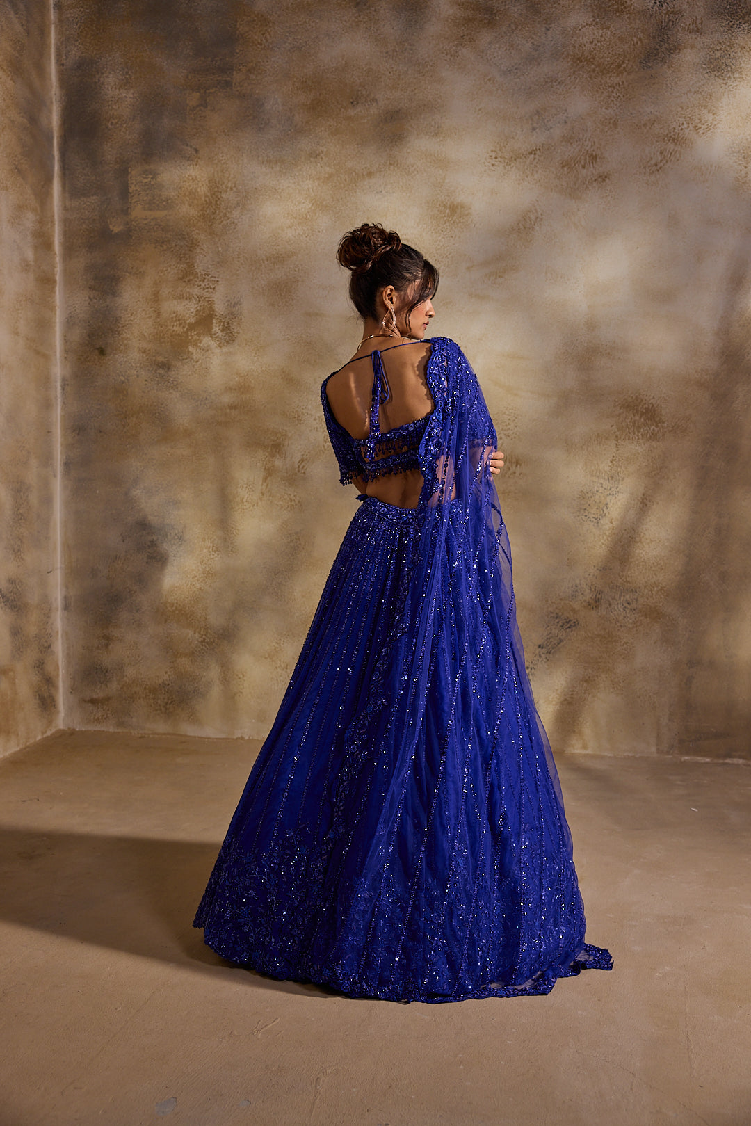 ELECTRIC BLUE LEHENGA CHOLI DUPATTA