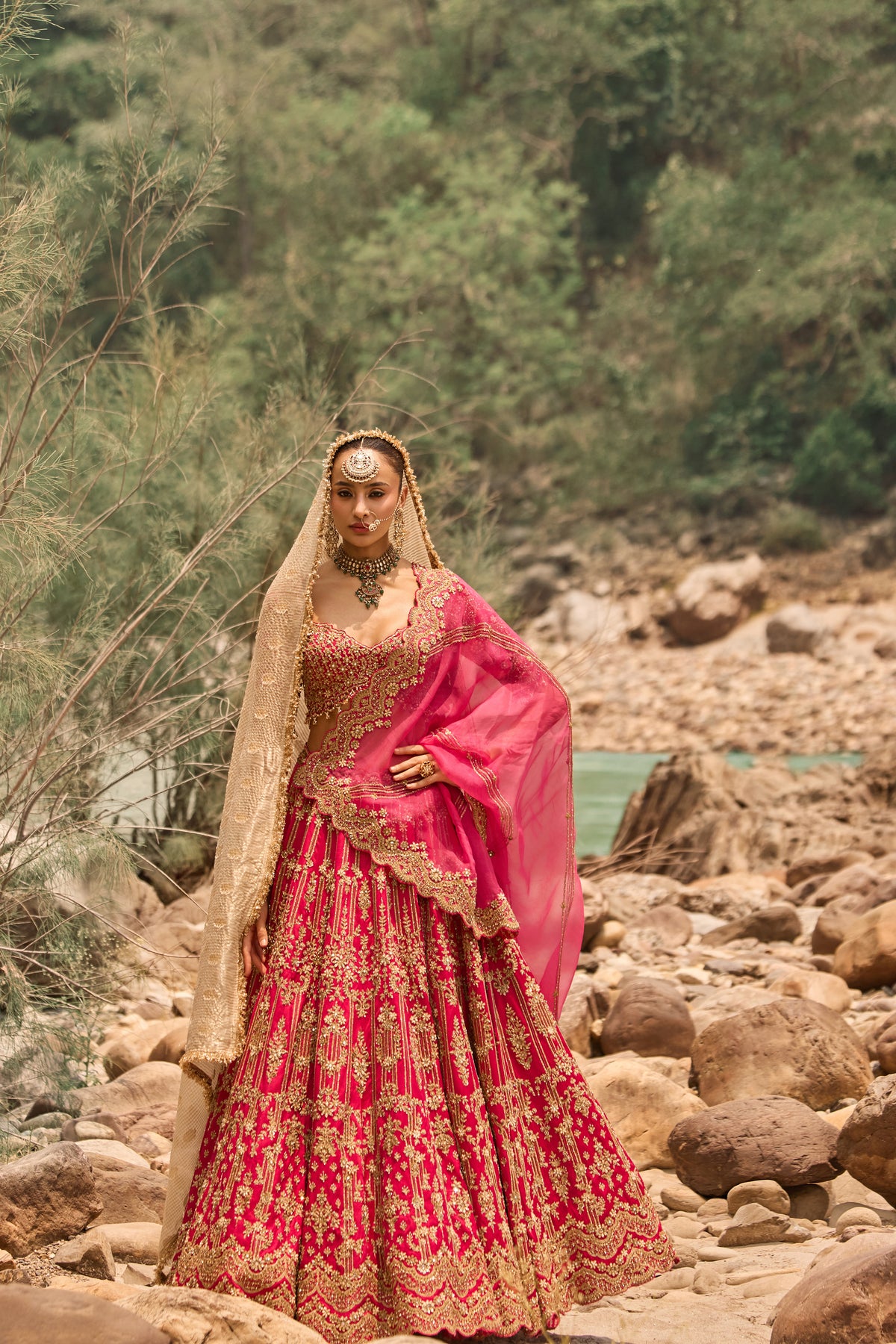 Fuchsia Bloom Lehenga