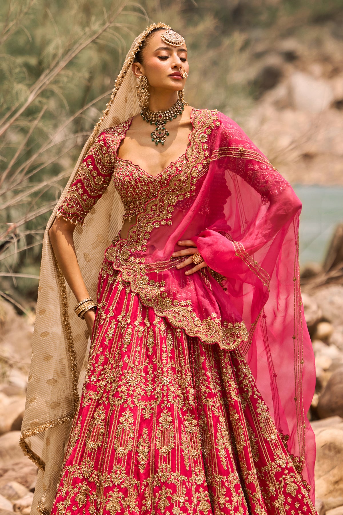 Fuchsia Bloom Lehenga