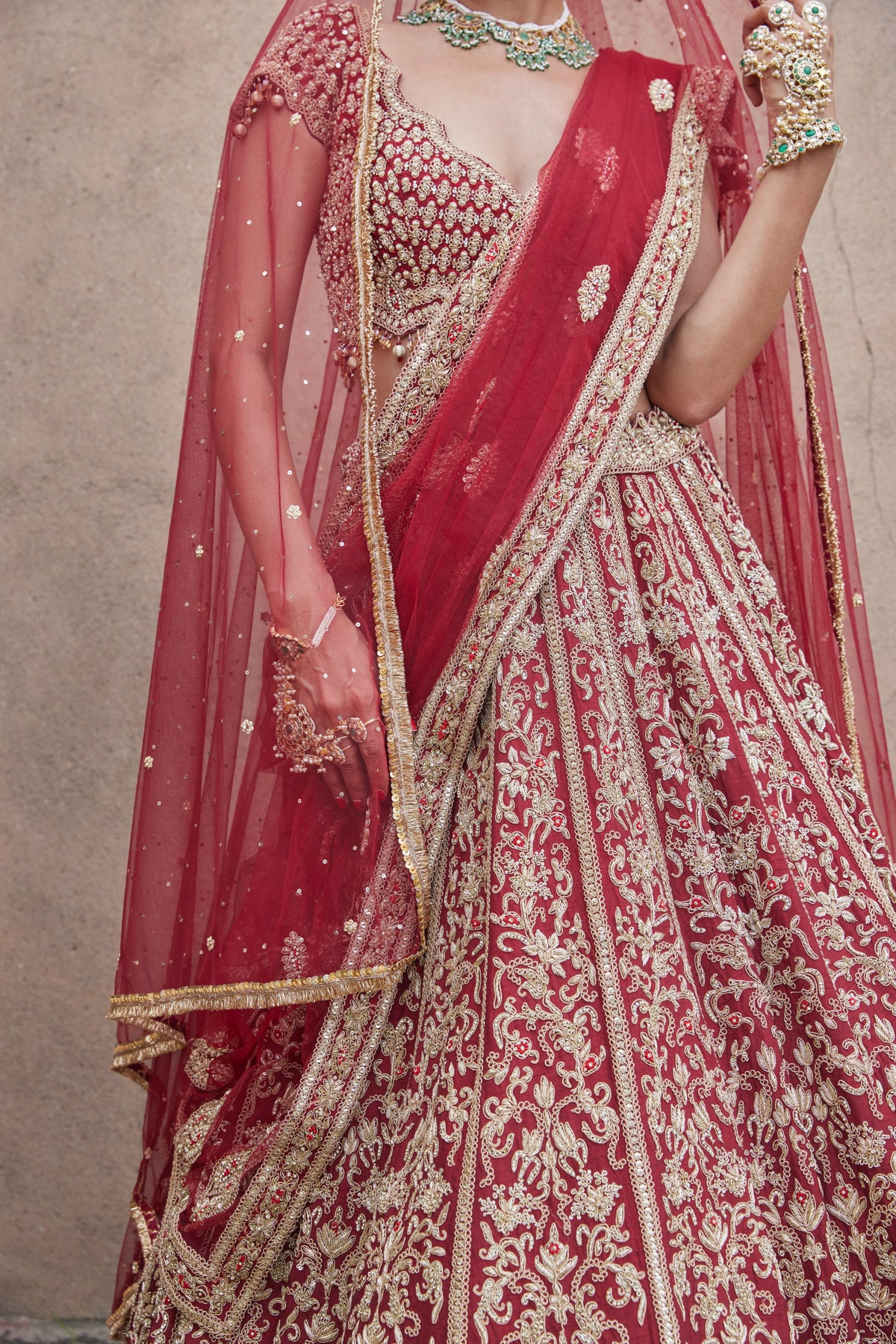 Velvet Zardozi Lehenga