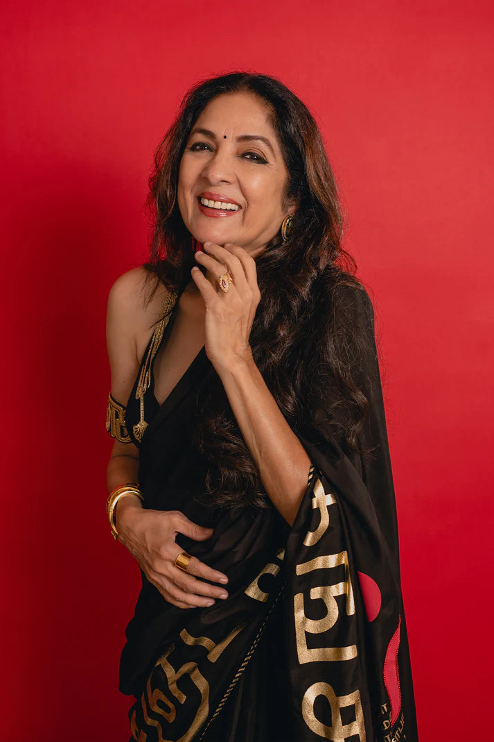 Black Madras Muse Saree 2