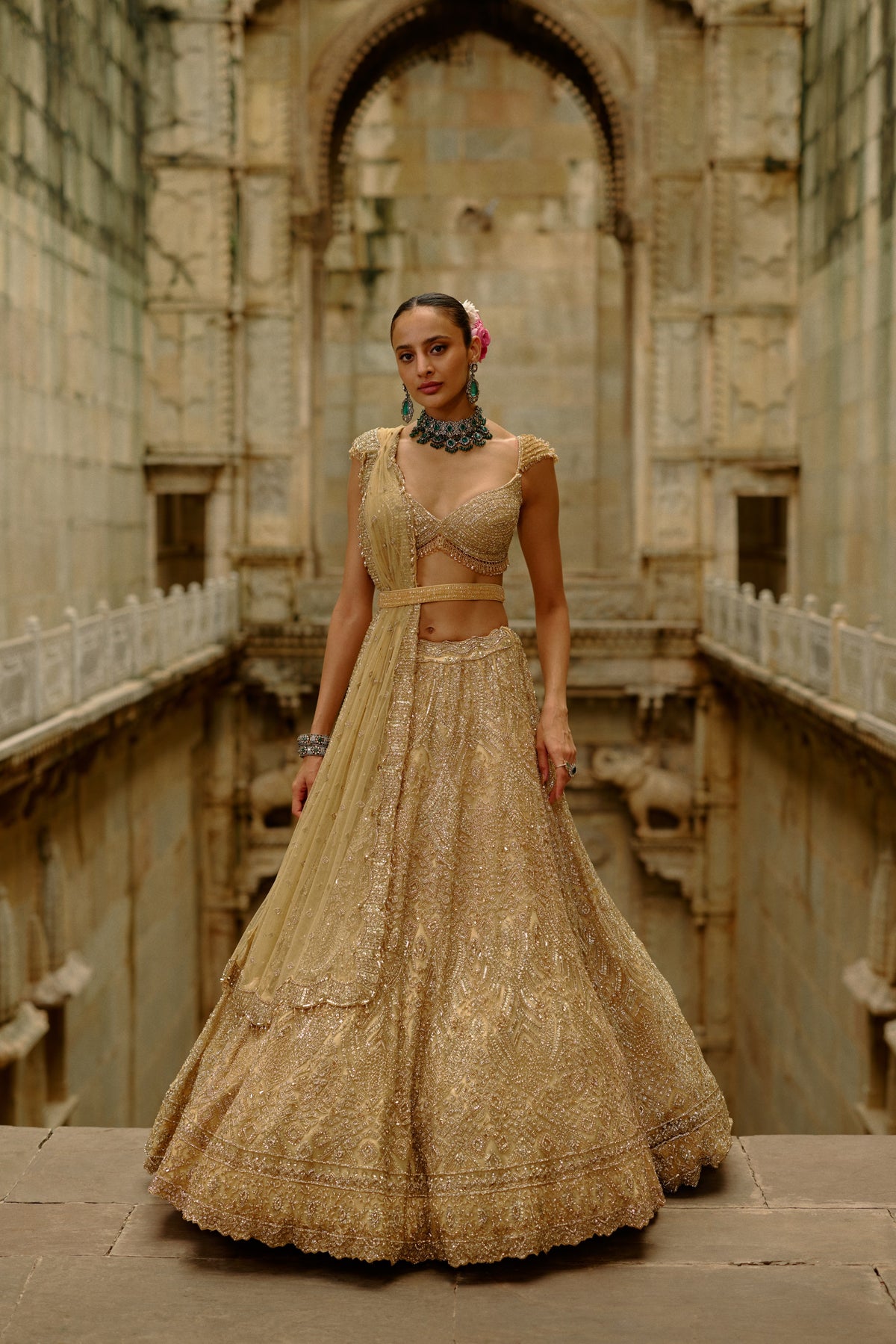 Gold Reva Lehenga