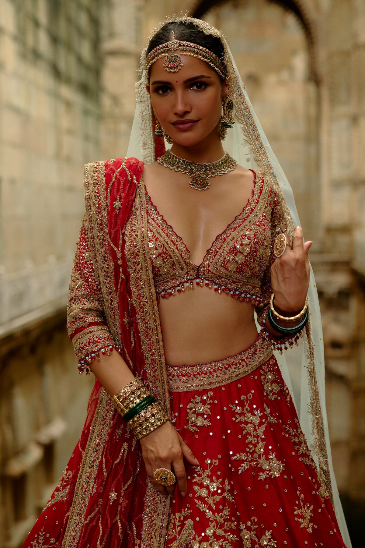 Reet Beadwork Lehenga