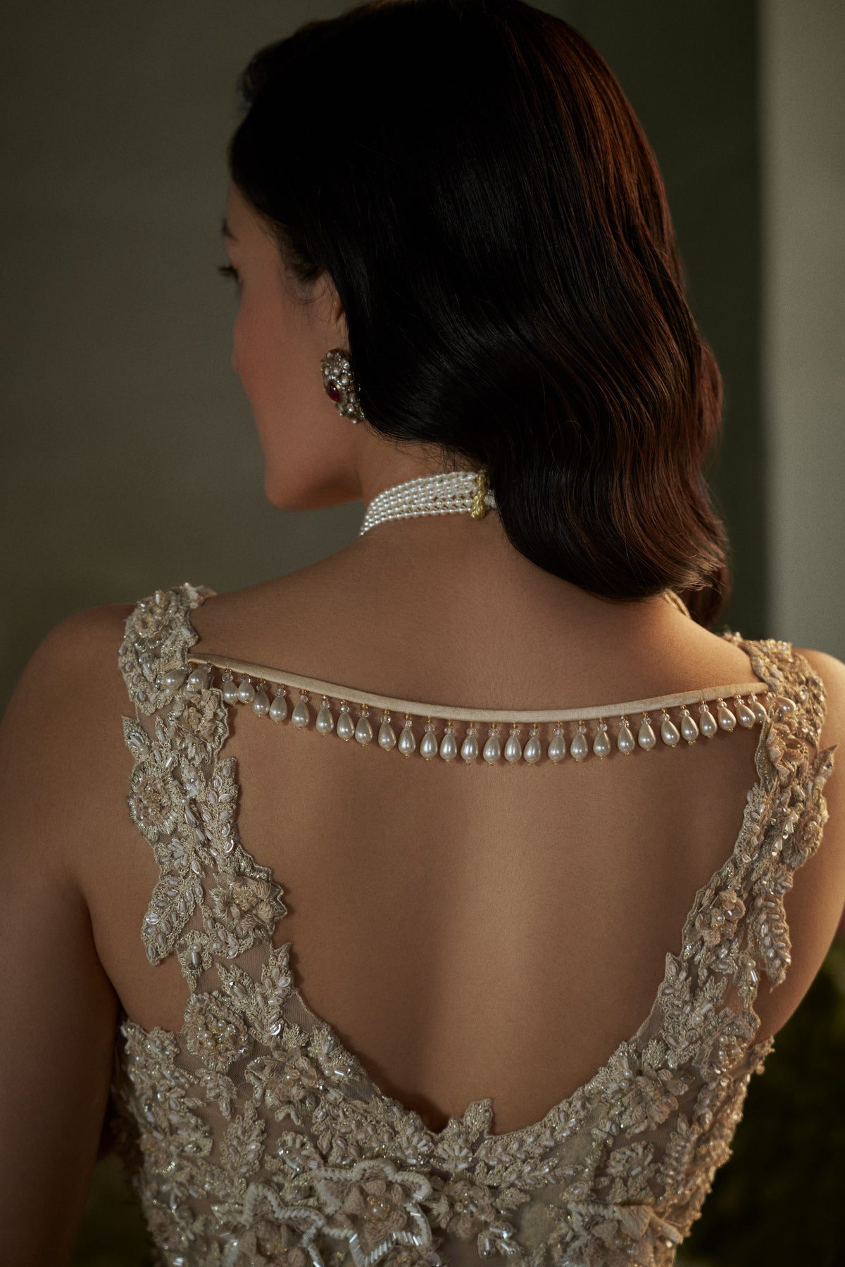 Cream Peplum Top And Sharara Set