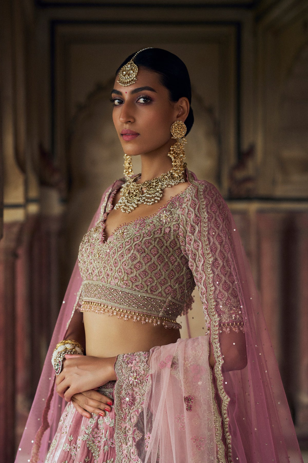Blush Pink Mahi Lehenga