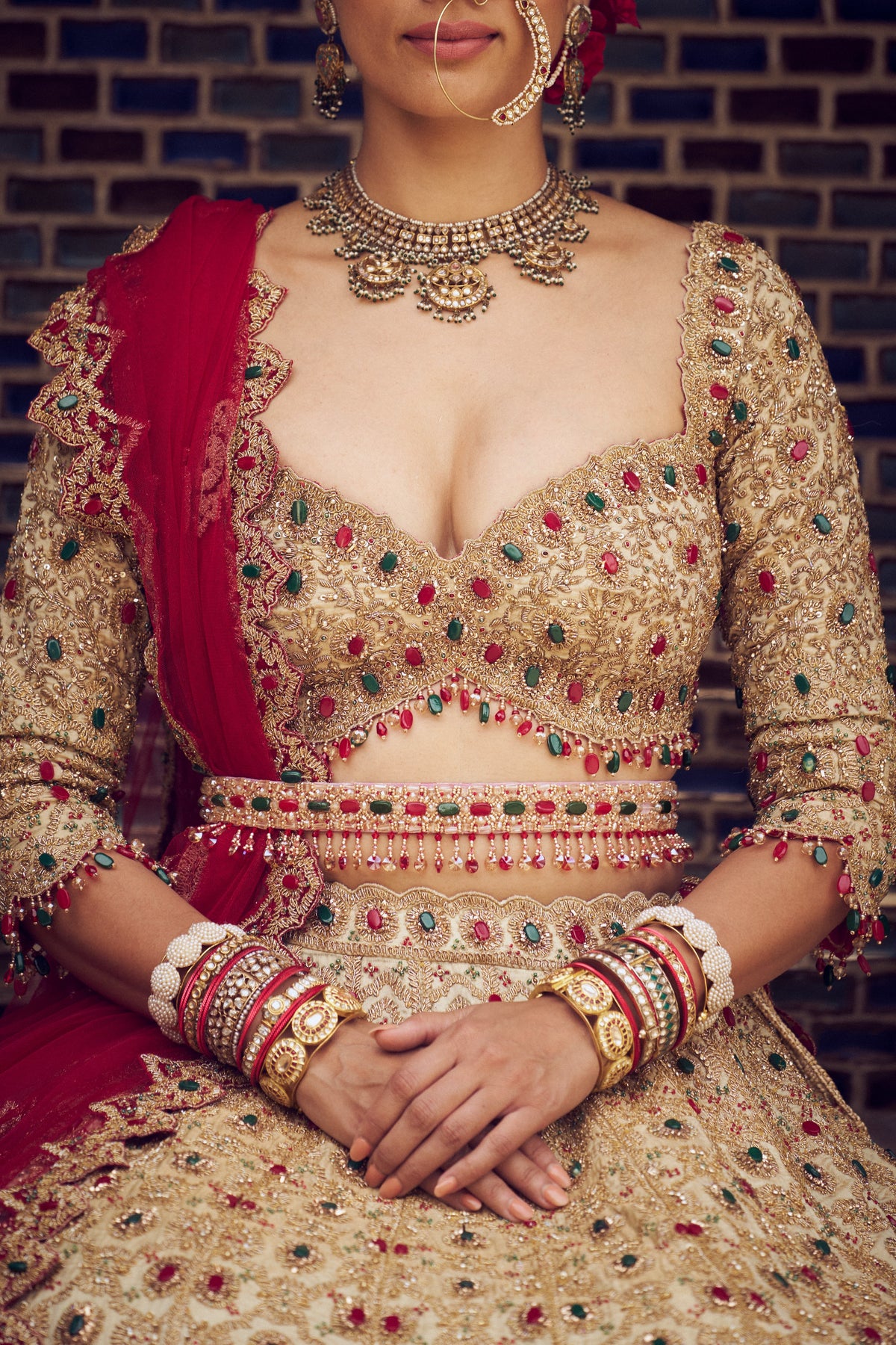 Gold Gulnaar Lehenga