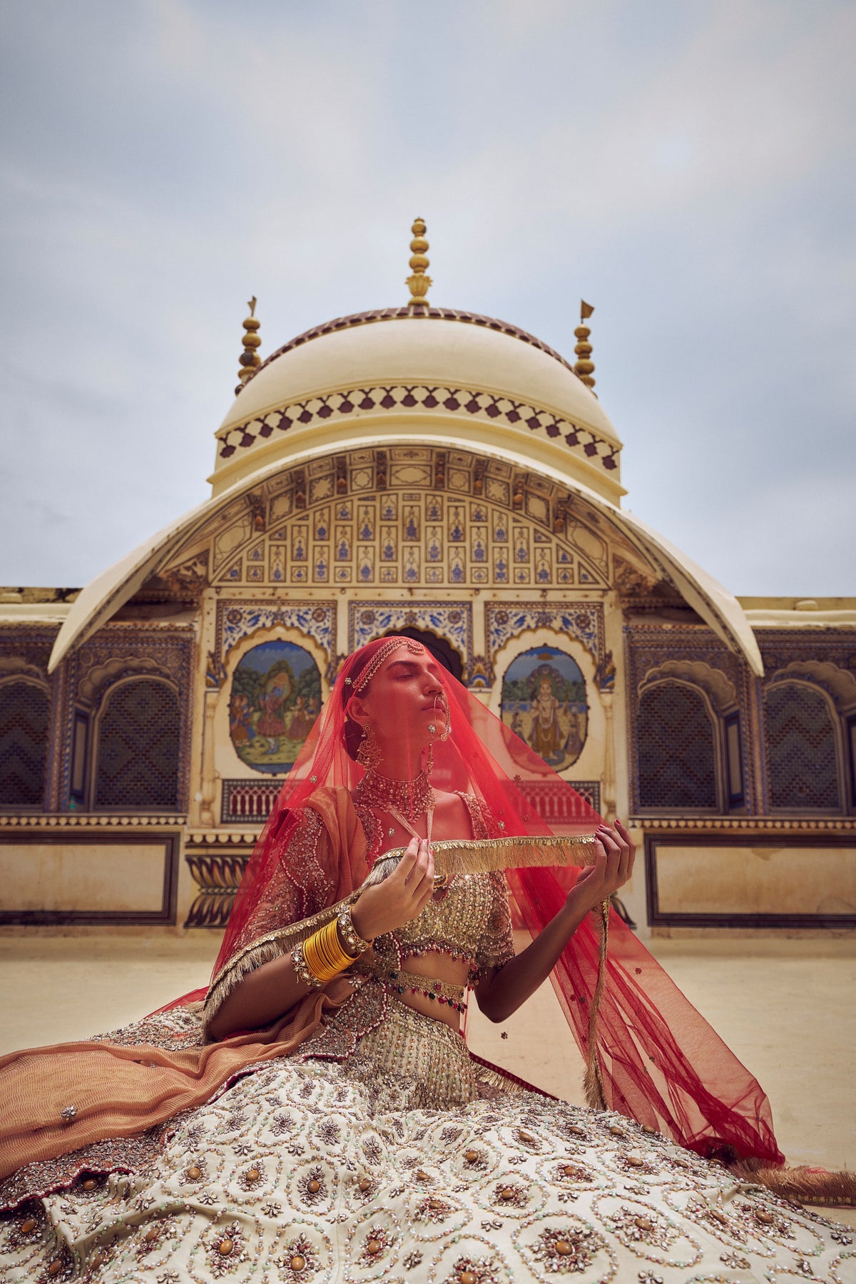 Gold Nazakat Lehenga