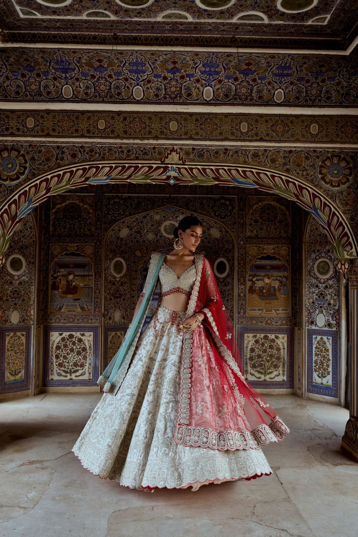 Silver Kashf Lehenga