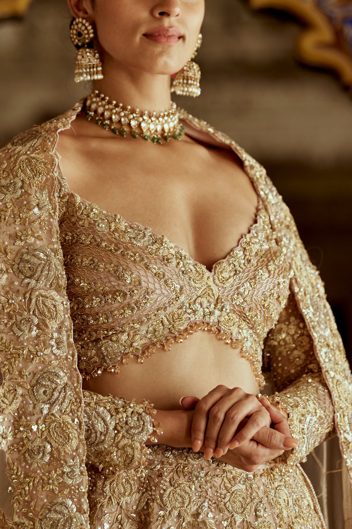 Champagne Sitara Lehenga