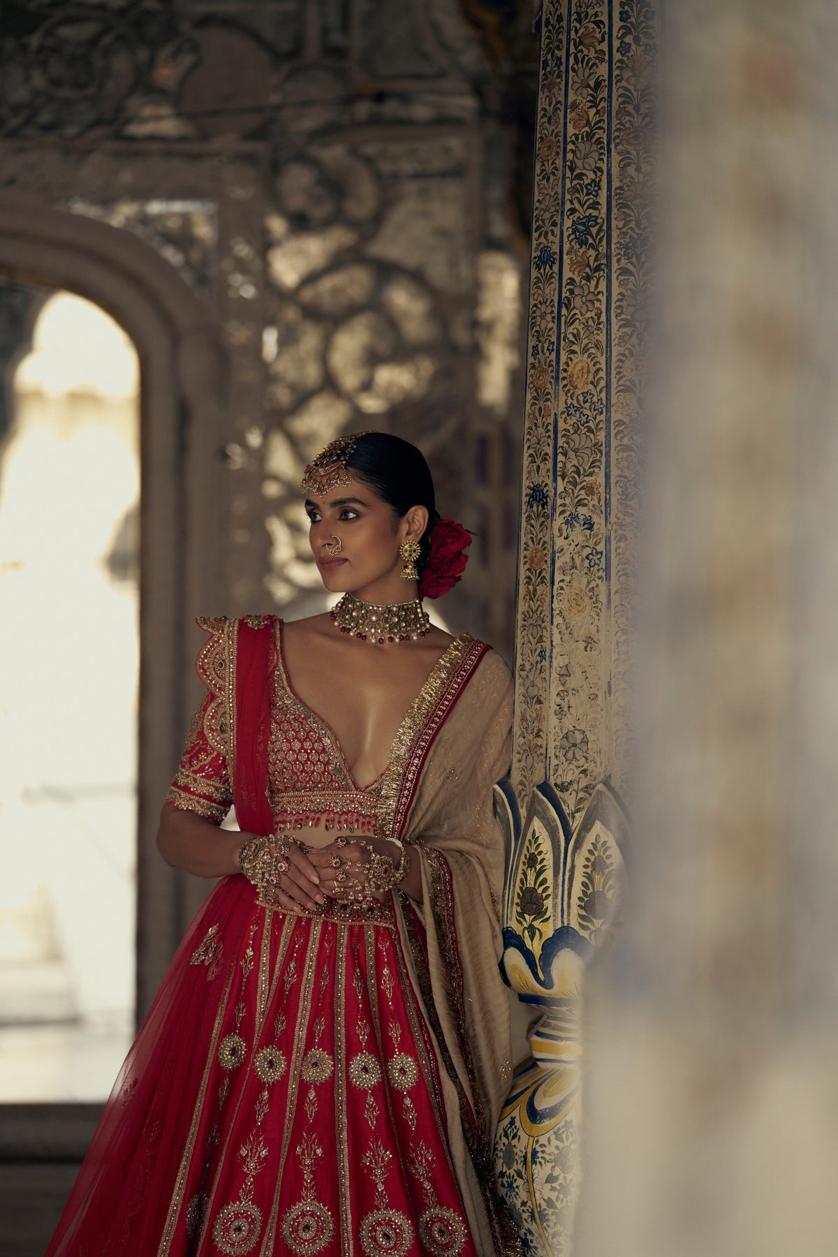Red Rivaayat Lehenga