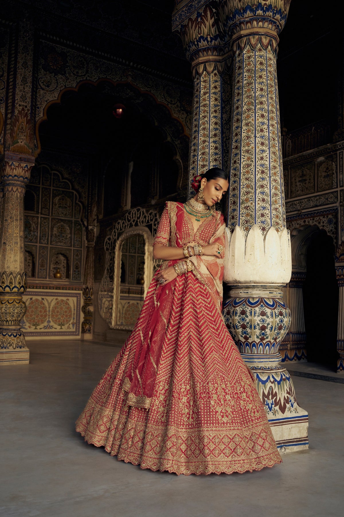 Red Ziya Lehenga