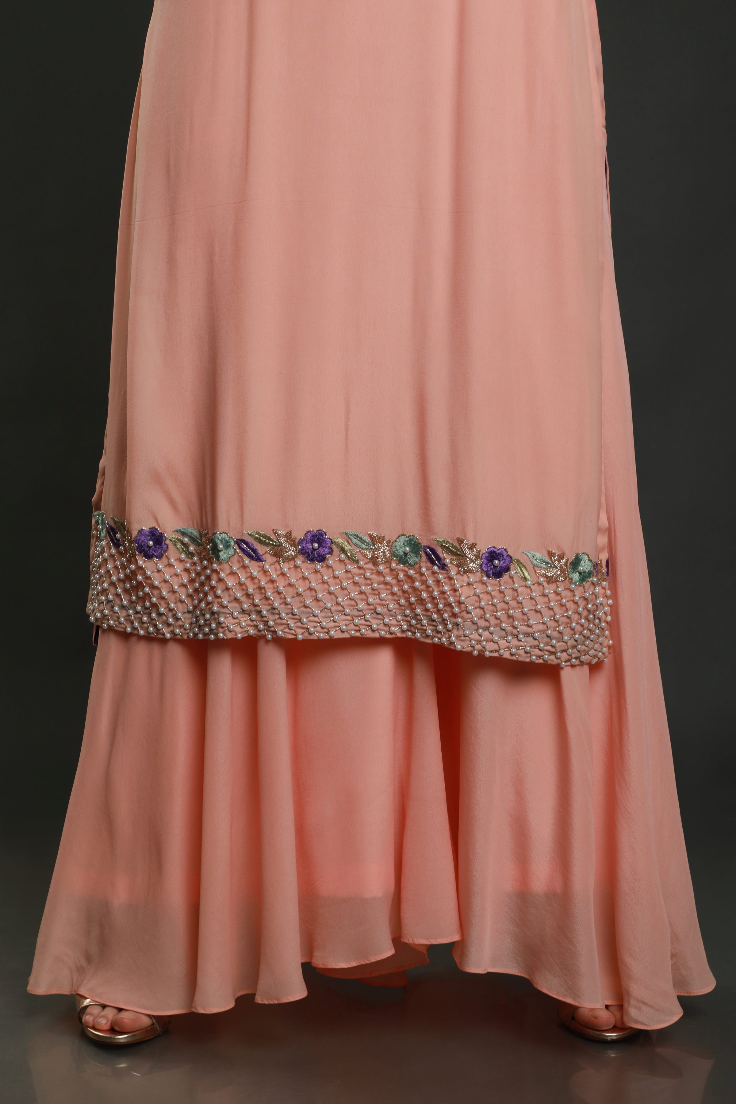 Kurta with garara and shaded dupatta