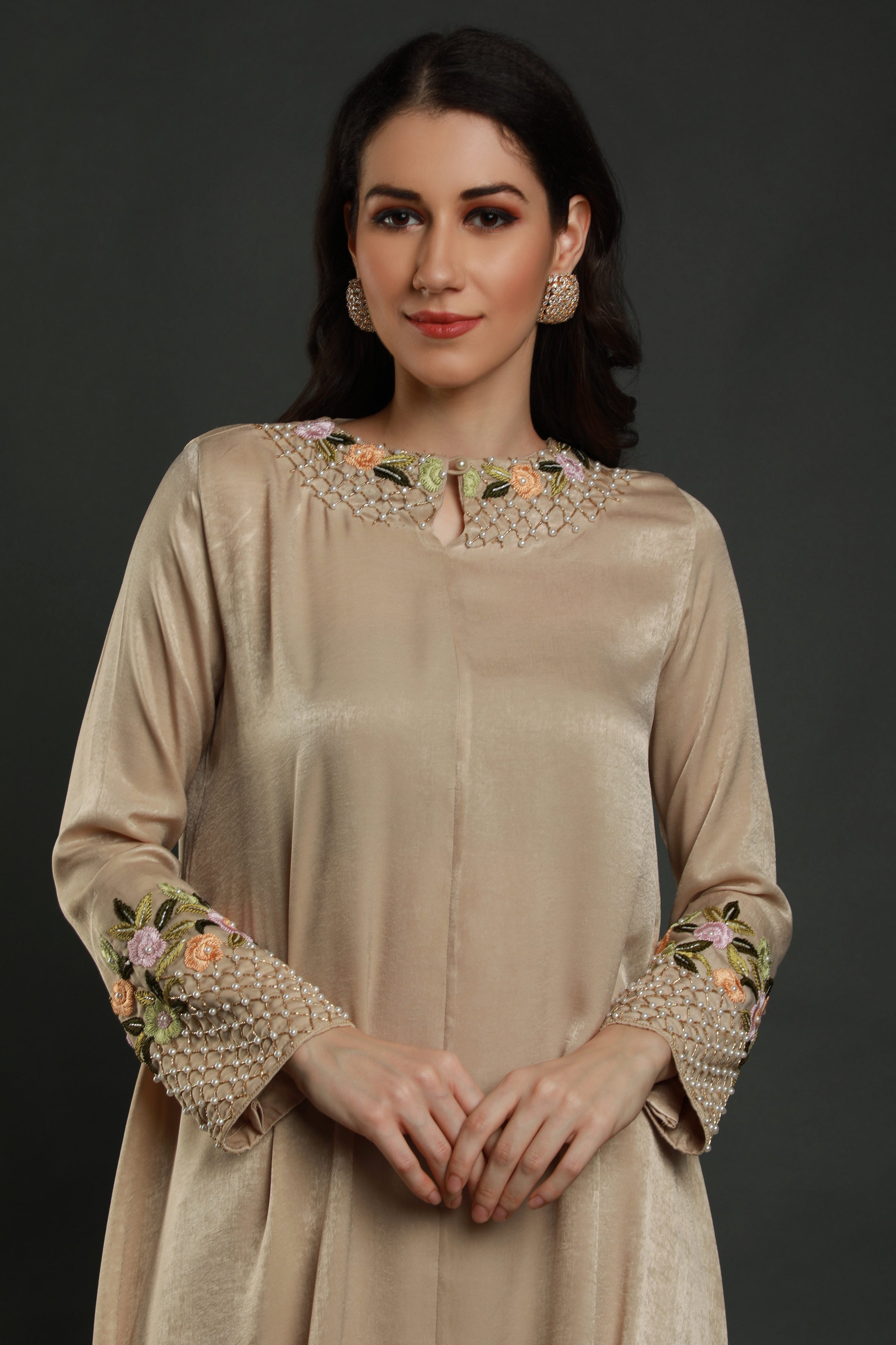 Barca Sand Drape tunic with pants