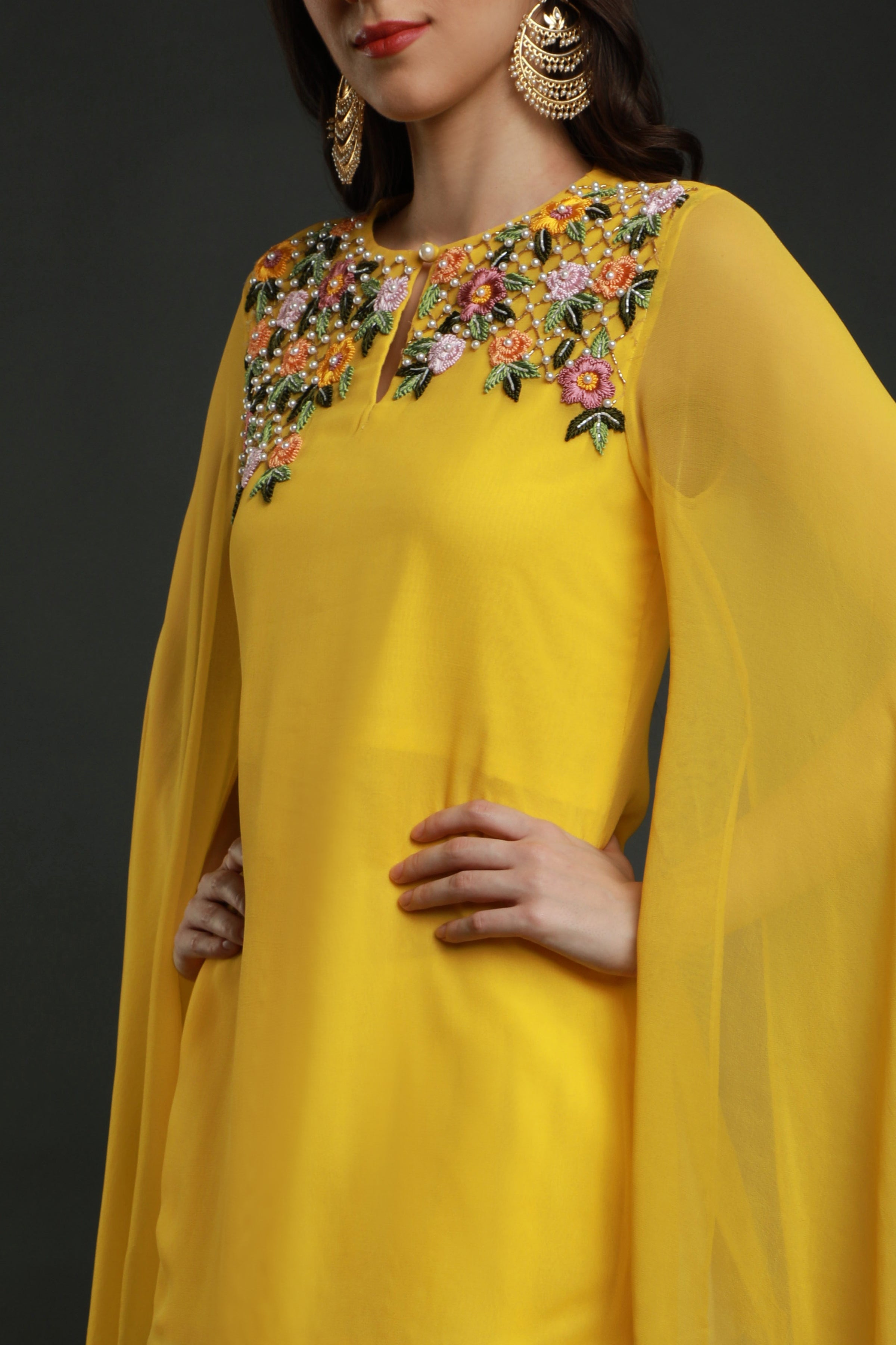 Amarillo Short Kurta with Dhoti