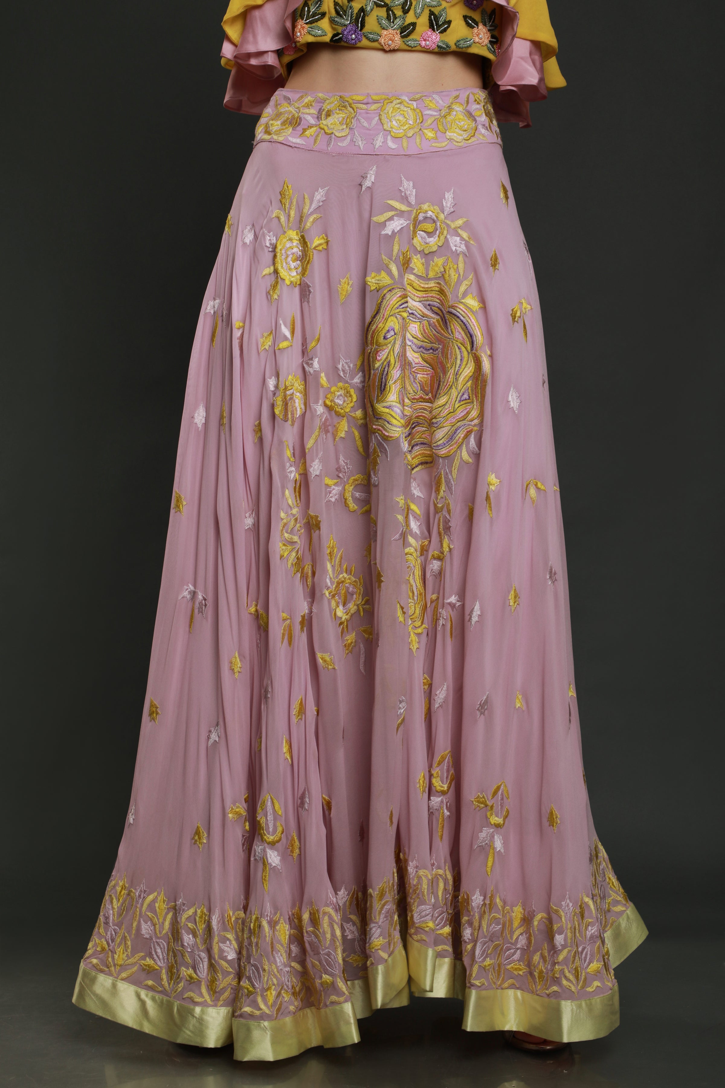 Rooh Skirt with layered blouse