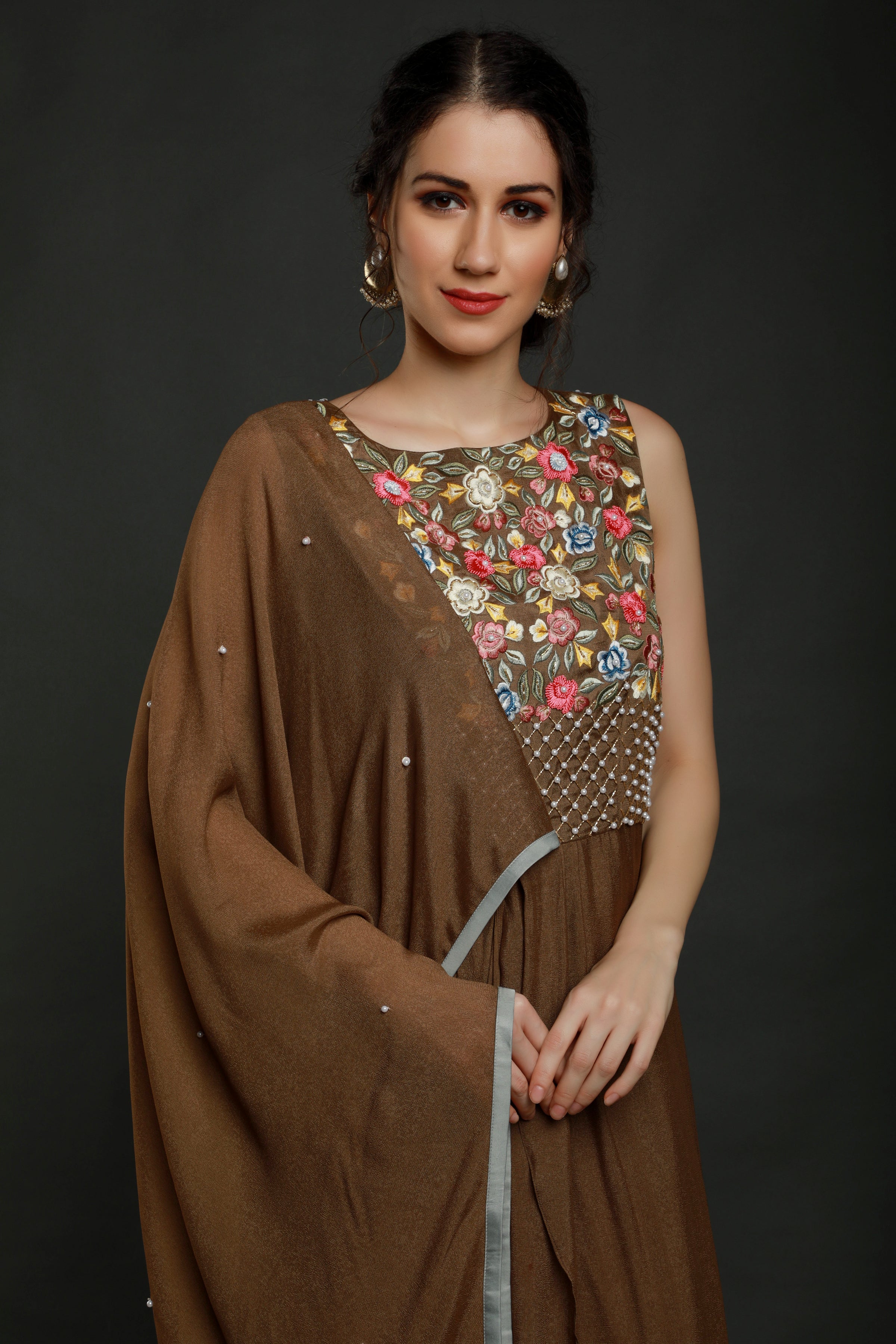 Afza Dhoti drape dress