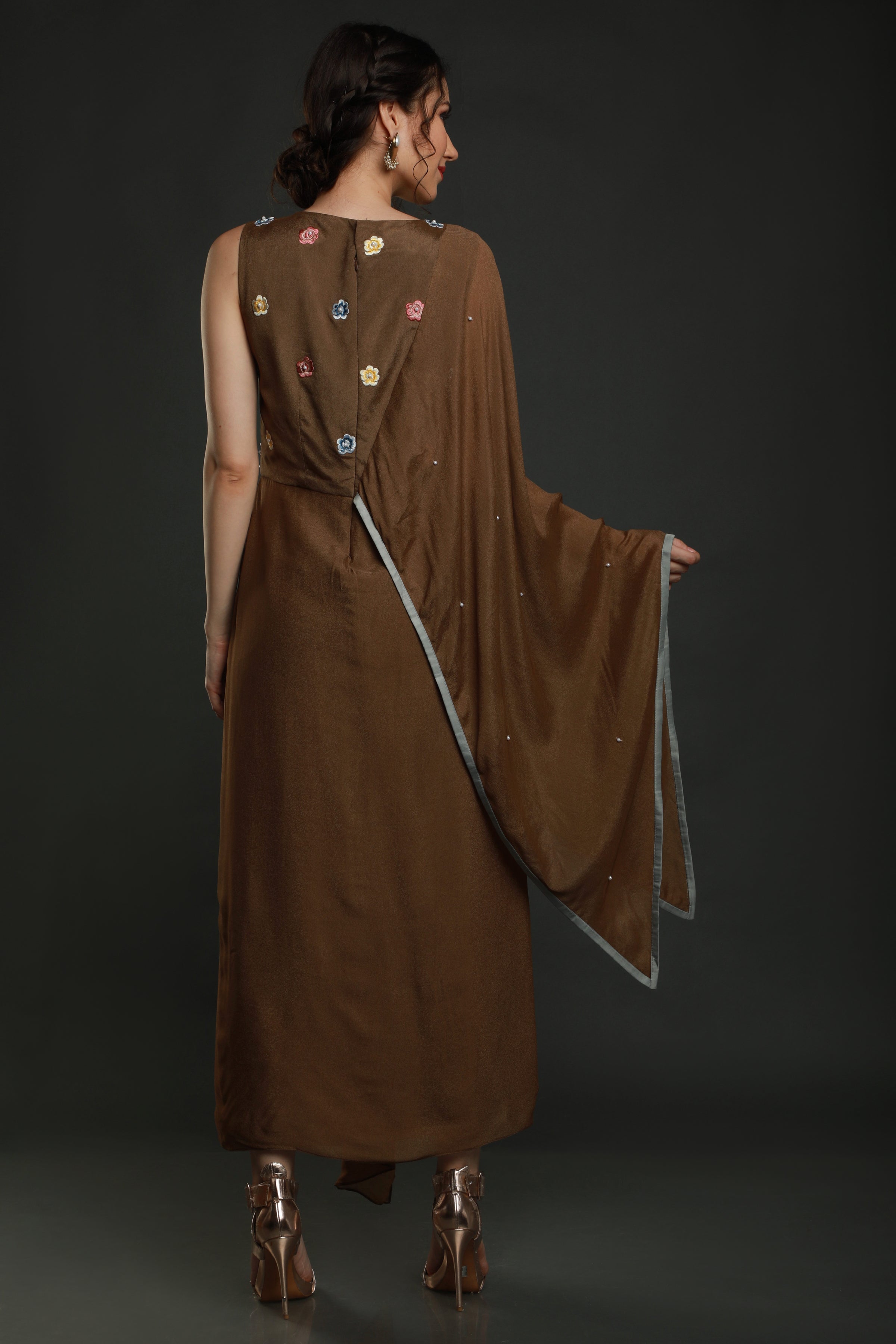 Afza Dhoti drape dress
