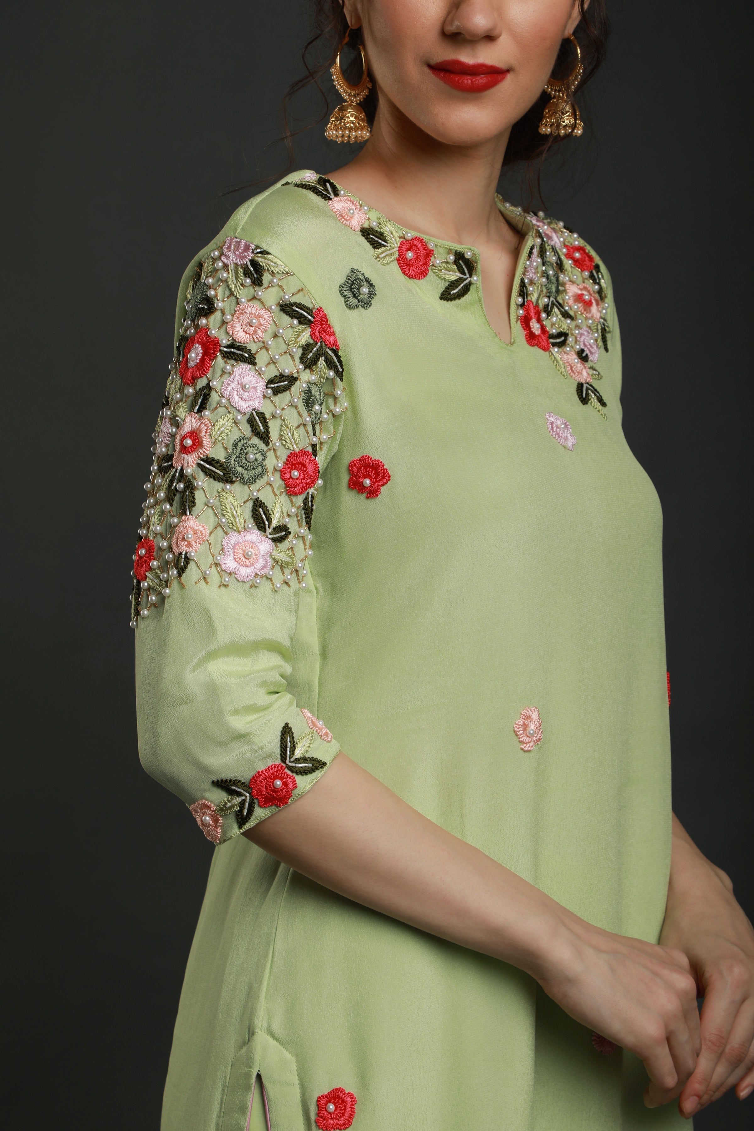 Dhara Kurta with pleated plazzo