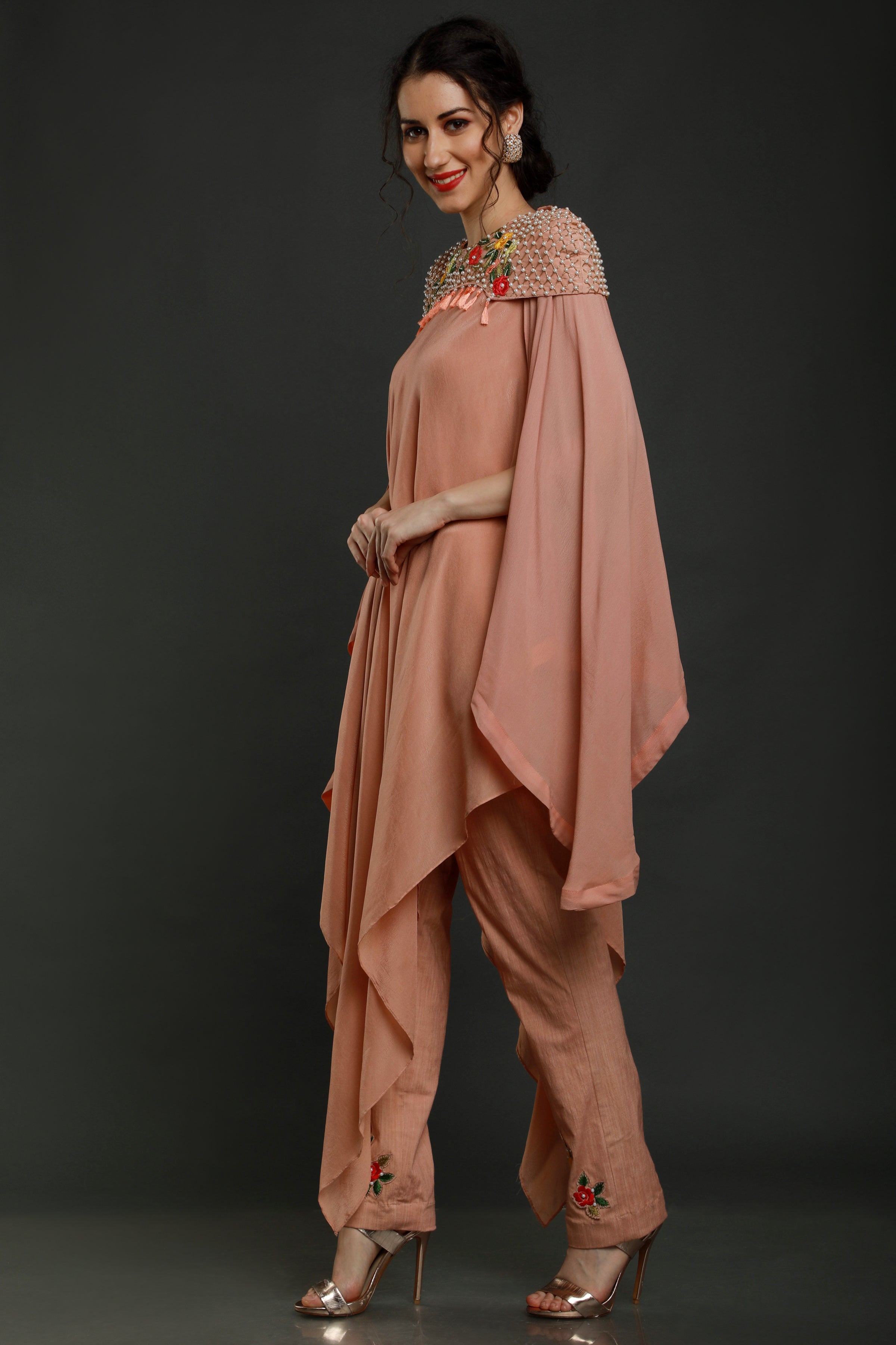 Myra Asymmetrical tunic with lycra pants